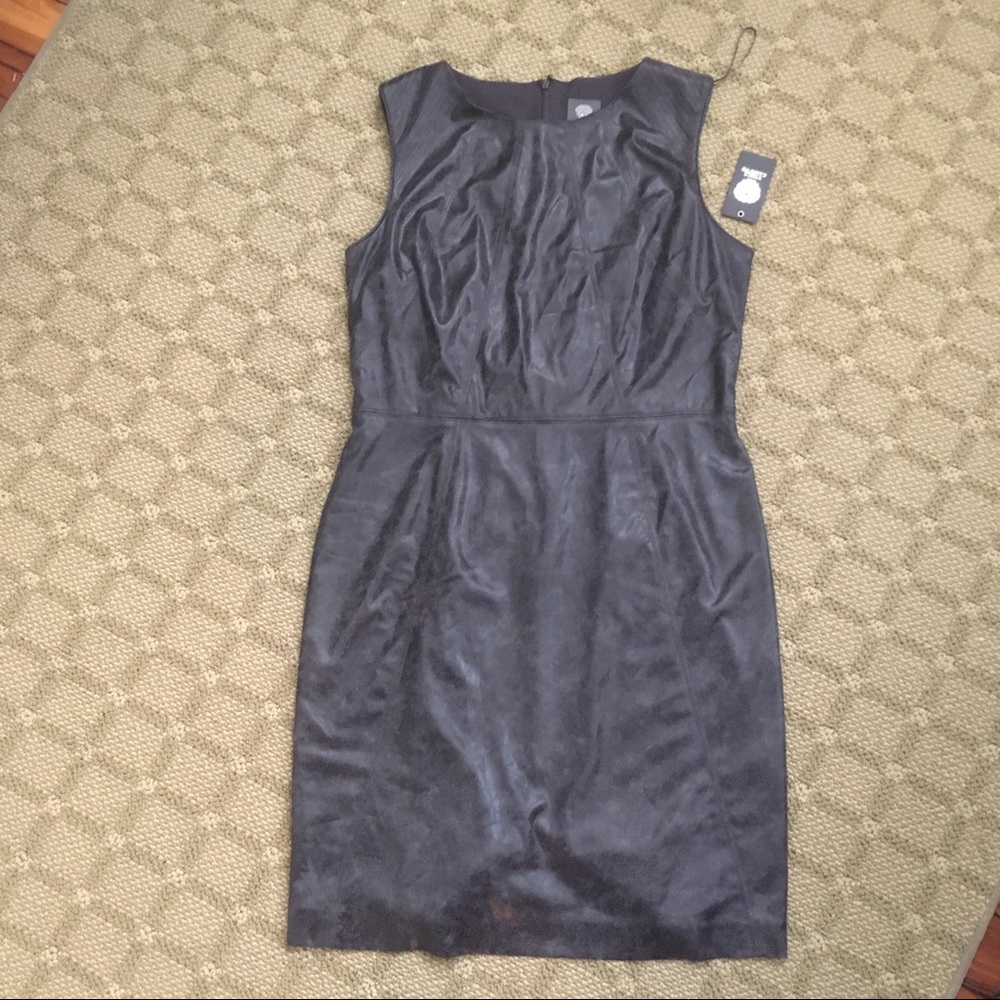 Vince Camuto Shiny Pleather Sheath Dress Size 14